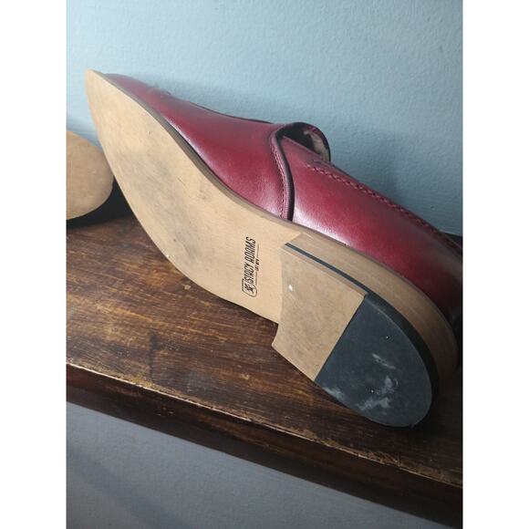 Stacy Adams Red Leather Donovan Mac Toe Slip On Loafer 10M main image 4